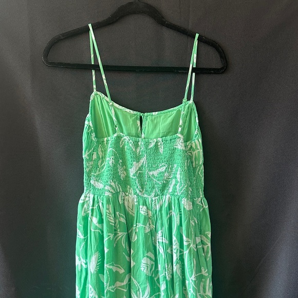 American Eagle Outfitters Green and White Floral Maxi Dress - Picture 3 of 4